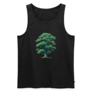 Arbre - Débardeur bio Premium Homme - noir - Devant - Michal (187cm)
