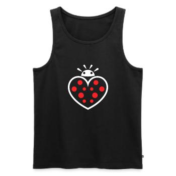 amour Coccinelle - Débardeur bio Premium Homme - noir - Devant - Michal (187cm)