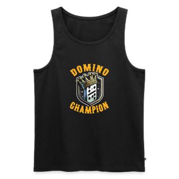 domino player board game I love domino game - Men's Premium Organic Tank Top - black - Front - Michal (187cm)