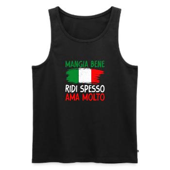 Italian Food Gifts - Männer Premium Bio Tank Top - Schwarz - Vorne - AI Model Male 178 light (178cm)
