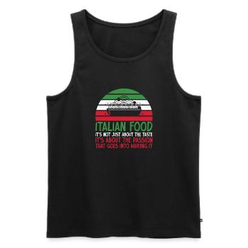 Italian Food Gifts - Männer Premium Bio Tank Top - Schwarz - Vorne - AI Model Male 178 light (178cm)