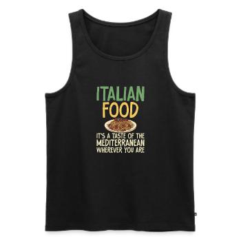 Italian Food Gifts - Männer Premium Bio Tank Top - Schwarz - Vorne - AI Model Male 178 light (178cm)