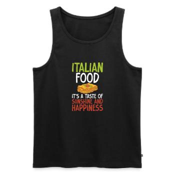 Cadeaux de cuisine italienne - Débardeur bio Premium Homme - noir - Devant - Michal (187cm)