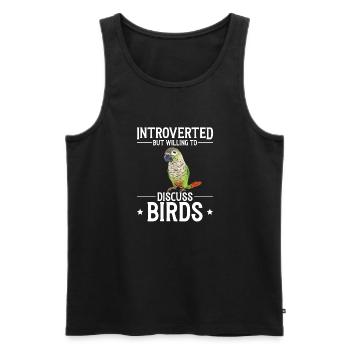 Molina Parakeet Parrot Bird Parakeet - Men's Premium Organic Tank Top - black - Front - Michal (187cm)