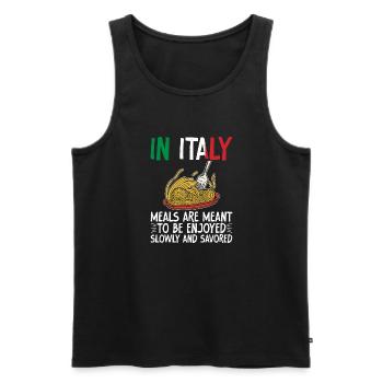 Italian Food Gifts - Männer Premium Bio Tank Top - Schwarz - Vorne - AI Model Male 178 light (178cm)