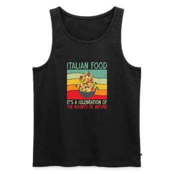 Italian Food Gifts - Männer Premium Bio Tank Top - Schwarz - Vorne - AI Model Male 178 light (178cm)