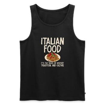 Cadeaux de cuisine italienne - Débardeur bio Premium Homme - noir - Devant - Michal (187cm)