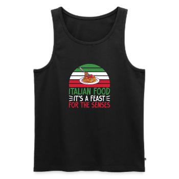 Italian Food Gifts - Männer Premium Bio Tank Top - Schwarz - Vorne - Michal (187cm)