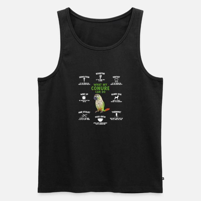 Molinasittich Papagei Vogel Sittich - Männer Premium Bio Tank Top - Schwarz