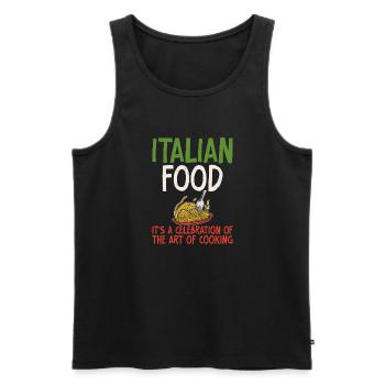 Italian Food Gifts - Männer Premium Bio Tank Top - Schwarz - Vorne - AI Model Male 178 light (178cm)