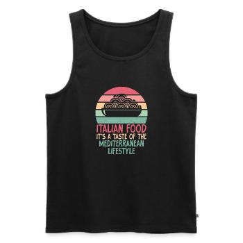 Cadeaux de cuisine italienne - Débardeur bio Premium Homme - noir - Devant - Michal (187cm)