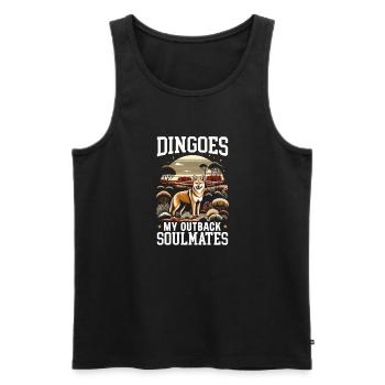 Dingo-liebhaber Westaustralien-tier-hundedingos - Männer Premium Bio Tank Top - Schwarz - Vorne - AI Model Male 178 light (178cm)