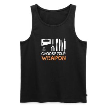Cake Lover Cake Gift - Men's Premium Organic Tank Top - black - Front - AI Model Male 178 light (178cm)
