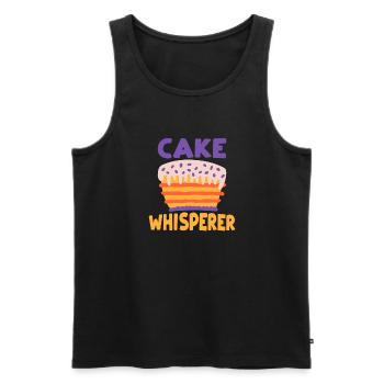 Cake Lover Cake Gift - Men's Premium Organic Tank Top - black - Front - AI Model Male 178 light (178cm)