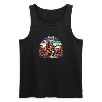 Dingo Lover Western Australia Animal Dog Dingos - Männer Premium Bio Tank Top - Schwarz - Vorne - AI Model Male 178 light (178cm)