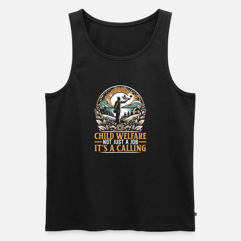 Sozialarbeiter Beruf Beruf Sozial - Männer Premium Bio Tank Top - Schwarz