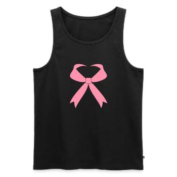 Aufklärung über Brustkrebs - Männer Premium Bio Tank Top - Schwarz - Vorne - Michal (187cm)