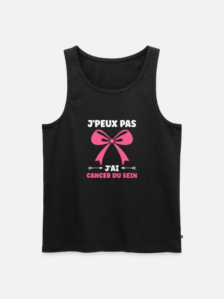 Sensibilisation cancer du sein - Débardeur bio Premium Homme - noir