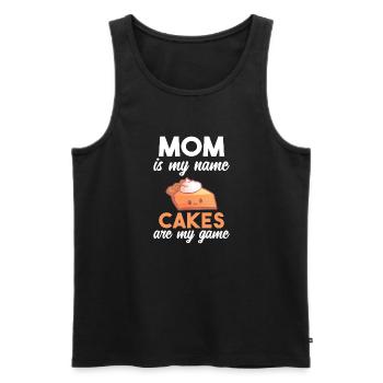 Cake Lover Cake Gift - Men's Premium Organic Tank Top - black - Front - AI Model Male 178 light (178cm)