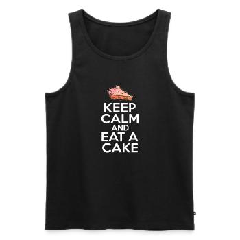 Cake Lover Cake Gift - Men's Premium Organic Tank Top - black - Front - AI Model Male 178 light (178cm)
