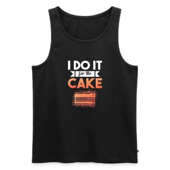 Cake Lover Cake Gift - Men's Premium Organic Tank Top - black - Front - AI Model Male 178 light (178cm)