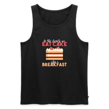 Cake Lover Cake Gift - Men's Premium Organic Tank Top - black - Front - AI Model Male 178 light (178cm)