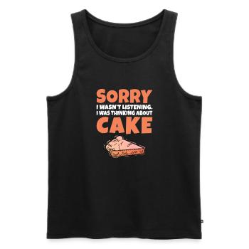Cake Lover Cake Gift - Men's Premium Organic Tank Top - black - Front - AI Model Male 178 light (178cm)