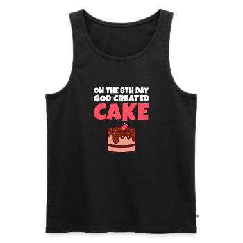 Cake Lover Cake Gift - Men's Premium Organic Tank Top - black - Front - AI Model Male 178 light (178cm)