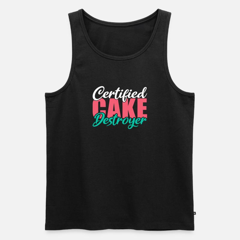 Cake Lover Cake Gift - Männer Premium Bio Tank Top - Schwarz