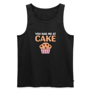 Cake Lover Cake Gift - Men's Premium Organic Tank Top - black - Front - AI Model Male 178 light (178cm)