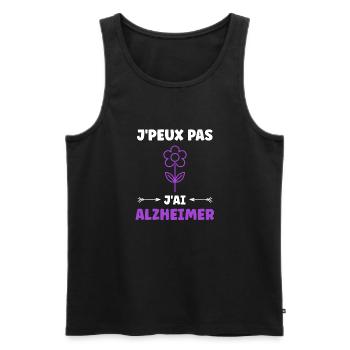 Sensibilisation à la maladie d’Alzheimer - Débardeur bio Premium Homme - noir - Devant - Michal (187cm)