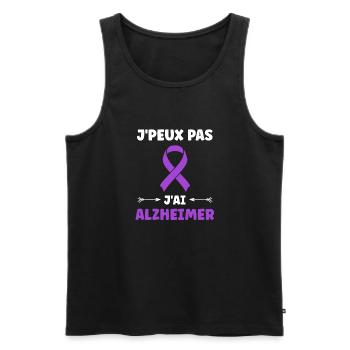 Sensibilisation à la maladie d’Alzheimer - Débardeur bio Premium Homme - noir - Devant - Michal (187cm)