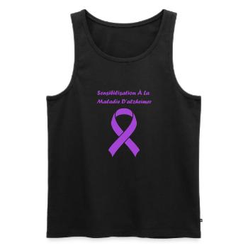 Sensibilisation à la maladie d’Alzheimer - Débardeur bio Premium Homme - noir - Devant - Michal (187cm)