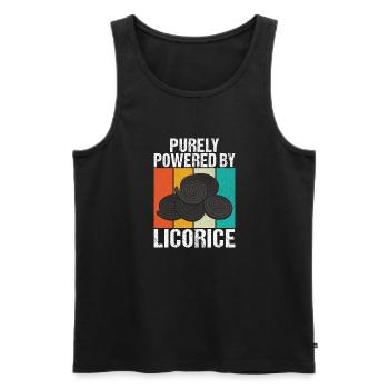 Licorice Gifts - Men's Premium Organic Tank Top - black - Front - Michal (187cm)
