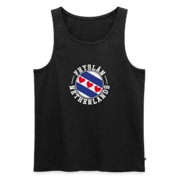 Königstag Niederlande Flagge Holzschuh Reise - Männer Premium Bio Tank Top - Schwarz - Vorne - Michal (187cm)