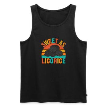 Licorice Gifts - Men's Premium Organic Tank Top - black - Front - Michal (187cm)