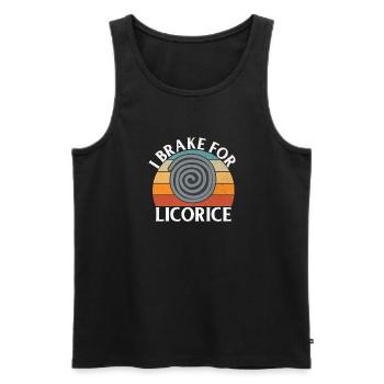 Licorice Gifts - Men's Premium Organic Tank Top - black - Front - Michal (187cm)