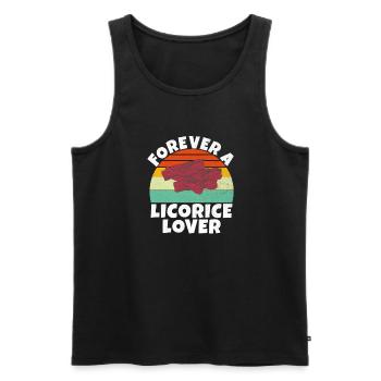 Licorice Gifts - Men's Premium Organic Tank Top - black - Front - Michal (187cm)