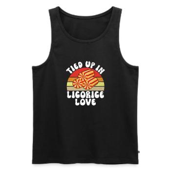 Licorice Gifts - Men's Premium Organic Tank Top - black - Front - Michal (187cm)