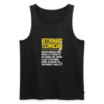 Vet Tech Veterinärmedizin Veterinärtechniker - Männer Premium Bio Tank Top - Schwarz - Vorne - AI Model Male 178 light (178cm)