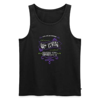Astrophysics Space Travel Statement Jokes Art - Men's Premium Organic Tank Top - black - Front - Michal (187cm)