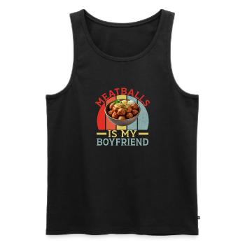 Cadeaux pour les amateurs de boulettes de viande - Débardeur bio Premium Homme - noir - Devant - Michal (187cm)