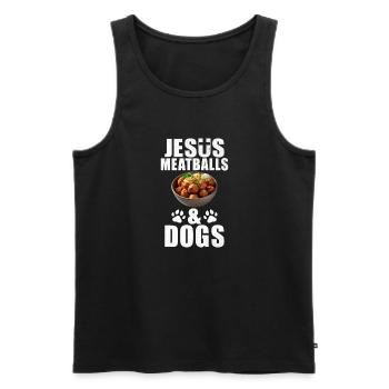 Meatball Lovers Gifts - Männer Premium Bio Tank Top - Schwarz - Vorne - Michal (187cm)