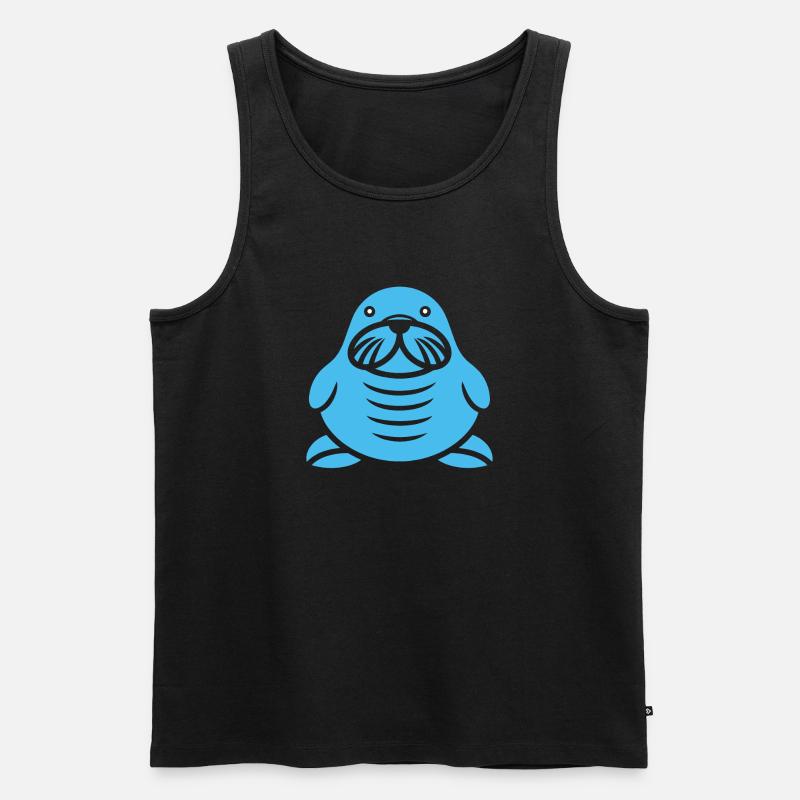 Walross - Männer Premium Bio Tank Top - Schwarz