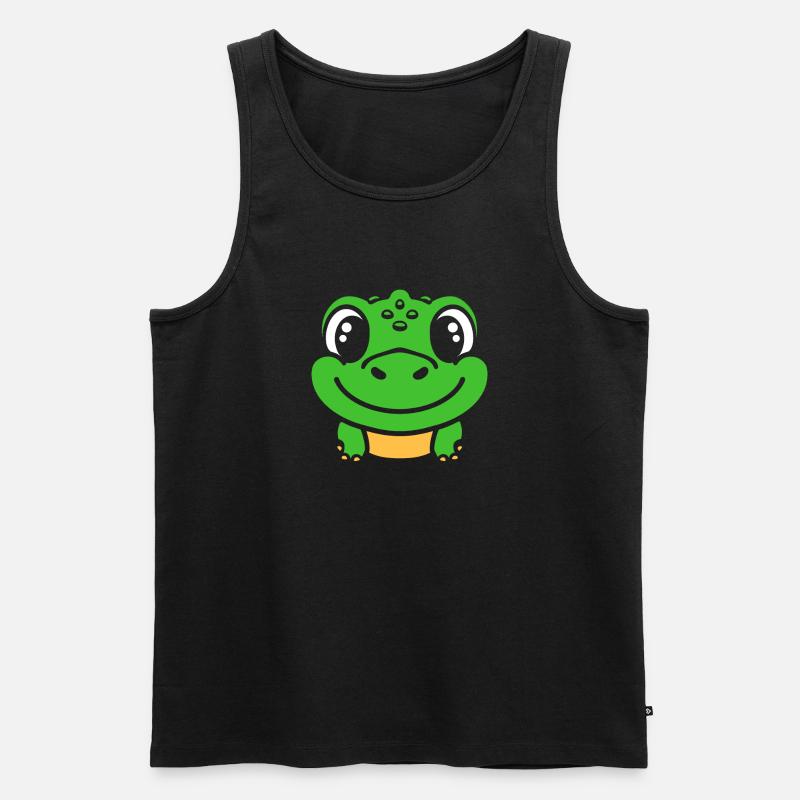 Krokodil - Männer Premium Bio Tank Top - Schwarz