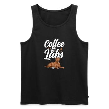 Fuchsroter Labrador Retriever Fox Red Labrador - Männer Premium Bio Tank Top - Schwarz - Vorne - Michal (187cm)
