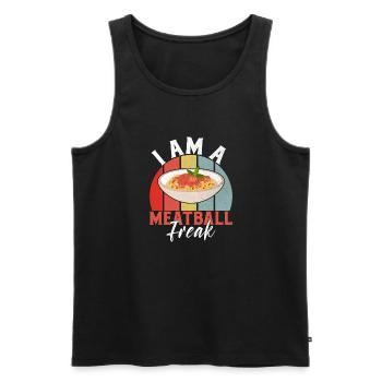Cadeaux pour les amateurs de boulettes de viande - Débardeur bio Premium Homme - noir - Devant - Michal (187cm)