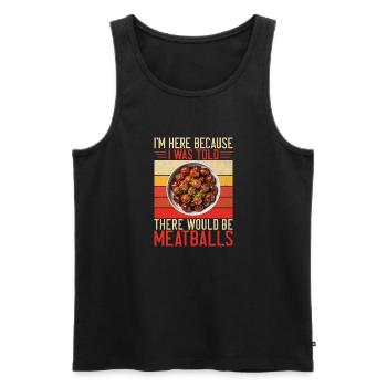 Cadeaux pour les amateurs de boulettes de viande - Débardeur bio Premium Homme - noir - Devant - Michal (187cm)