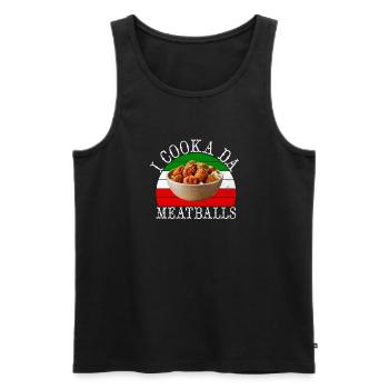 Cadeaux pour les amateurs de boulettes de viande - Débardeur bio Premium Homme - noir - Devant - Michal (187cm)