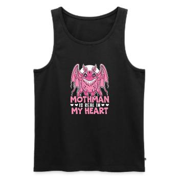 Mothman Lover Mythical Creature Cryptozoology - Men's Premium Organic Tank Top - black - Front - AI Model Male 178 light (178cm)